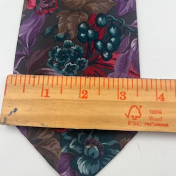 Oleg Cassini Neck Tie Vintage Collection Floral Silk Made In USA - Picture 5 of 7